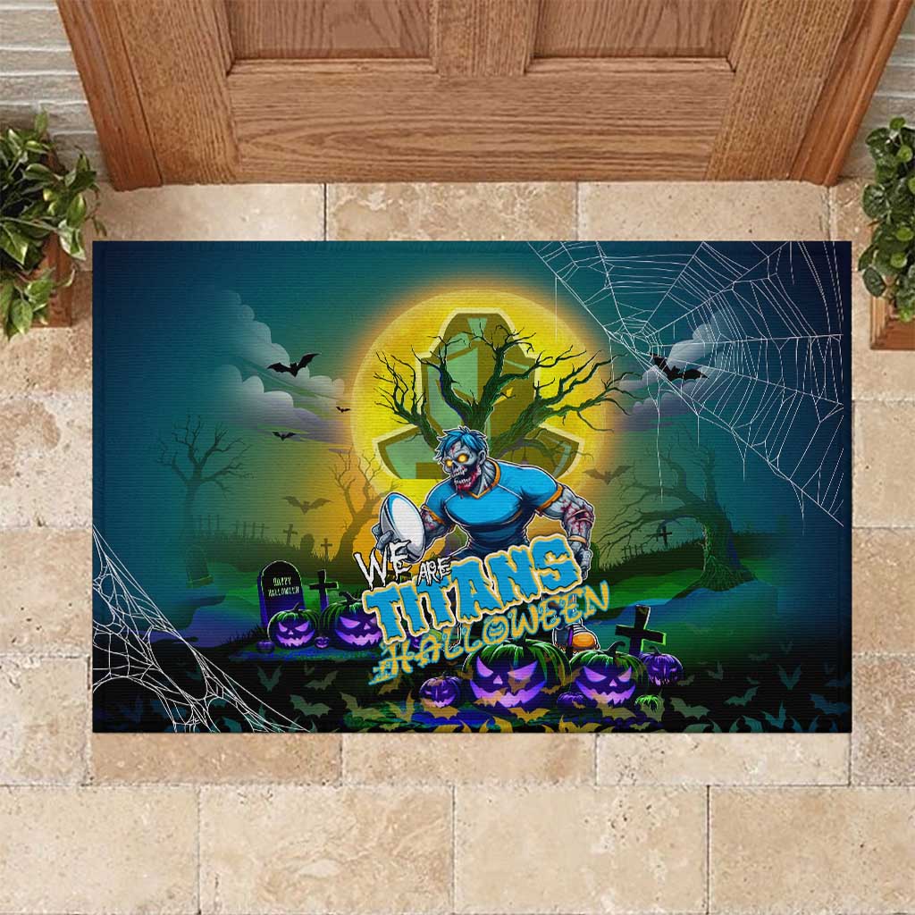 We Are Titans Halloween Rubber Doormat Pumpkin Scary Spooky Season - Aussie Hoodie