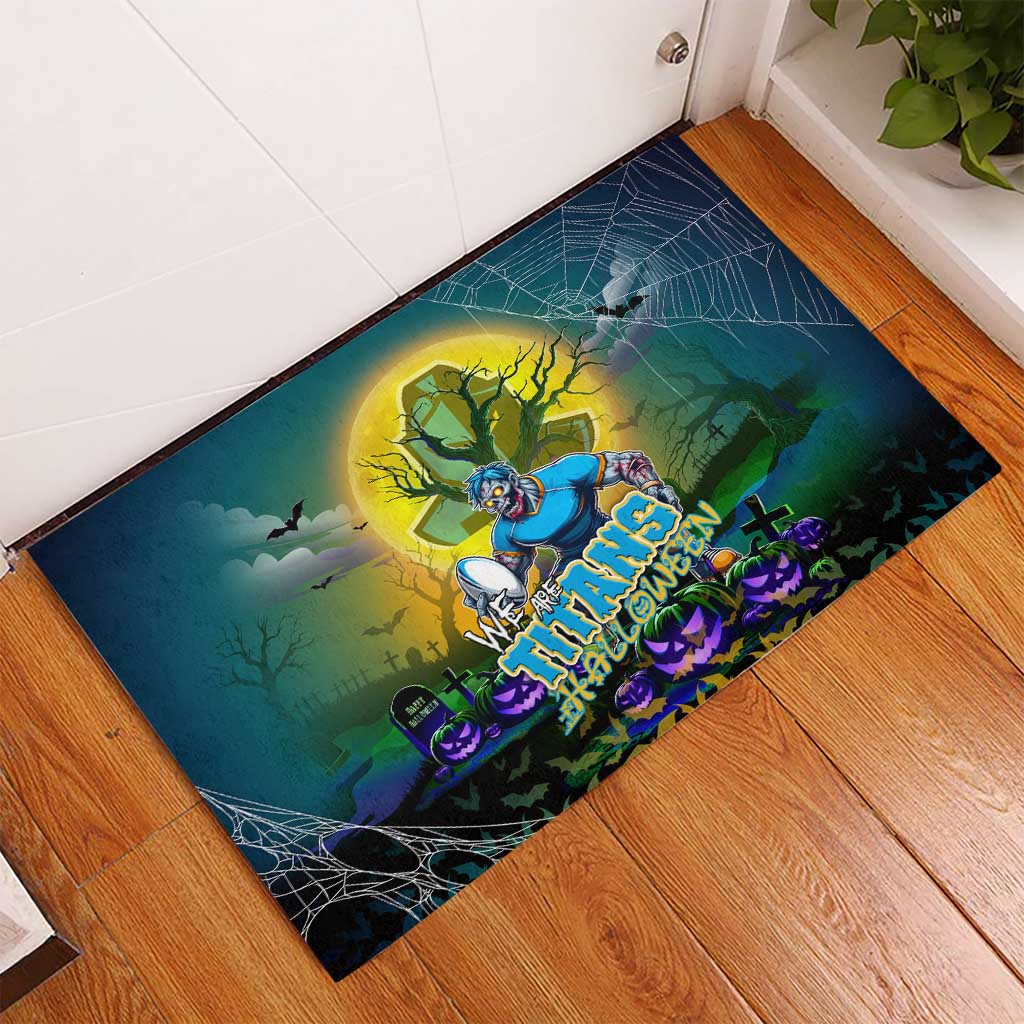 We Are Titans Halloween Rubber Doormat Pumpkin Scary Spooky Season - Aussie Hoodie
