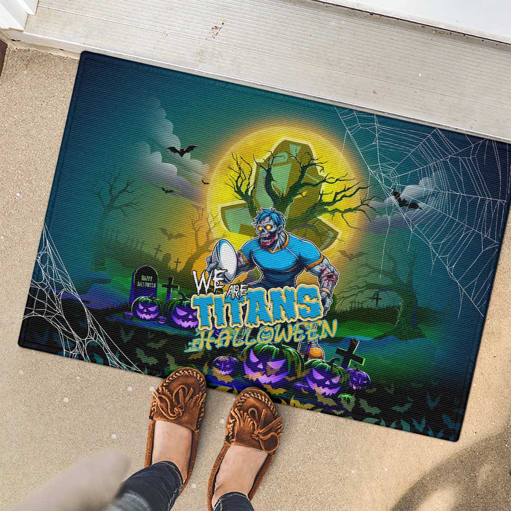We Are Titans Halloween Rubber Doormat Pumpkin Scary Spooky Season - Aussie Hoodie
