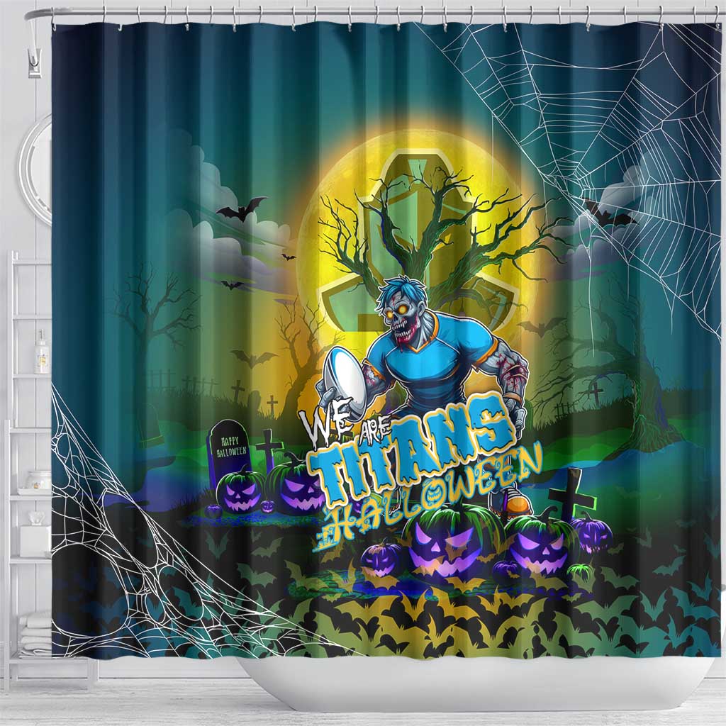 We Are Titans Halloween Shower Curtain Pumpkin Scary Spooky Season - Aussie Hoodie