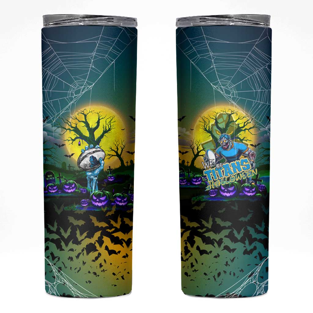 We Are Titans Halloween Skinny Tumbler Pumpkin Scary Spooky Season - Aussie Hoodie