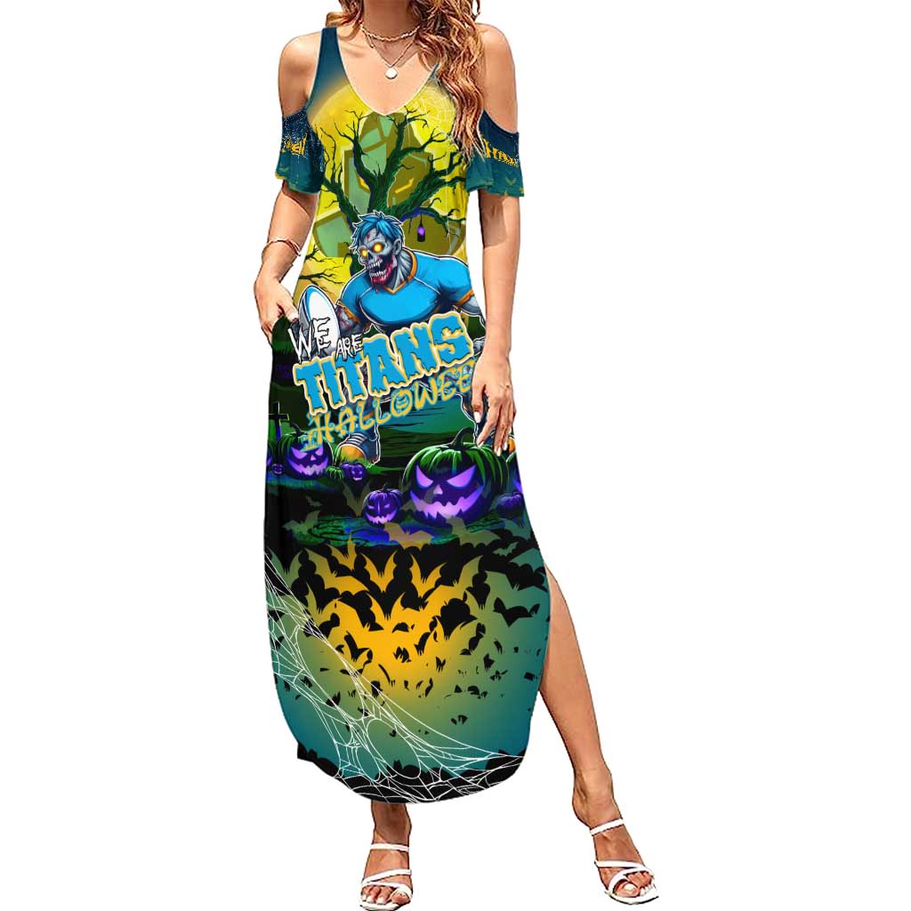 We Are Titans Halloween Summer Maxi Dress Pumpkin Scary Spooky Season - Aussie Hoodie