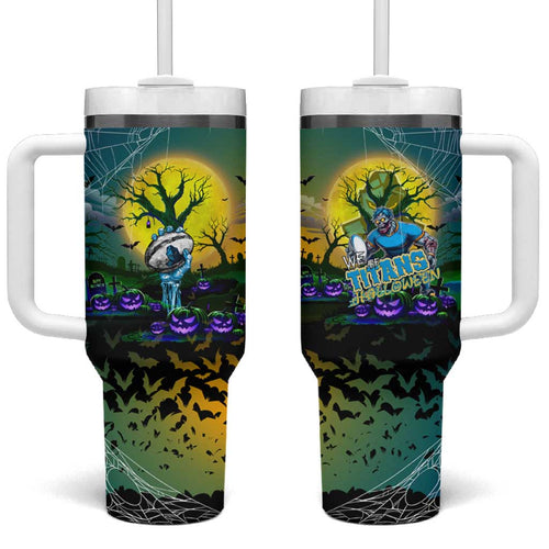 We Are Titans Halloween Tumbler With Handle Pumpkin Scary Spooky Season - Aussie Hoodie