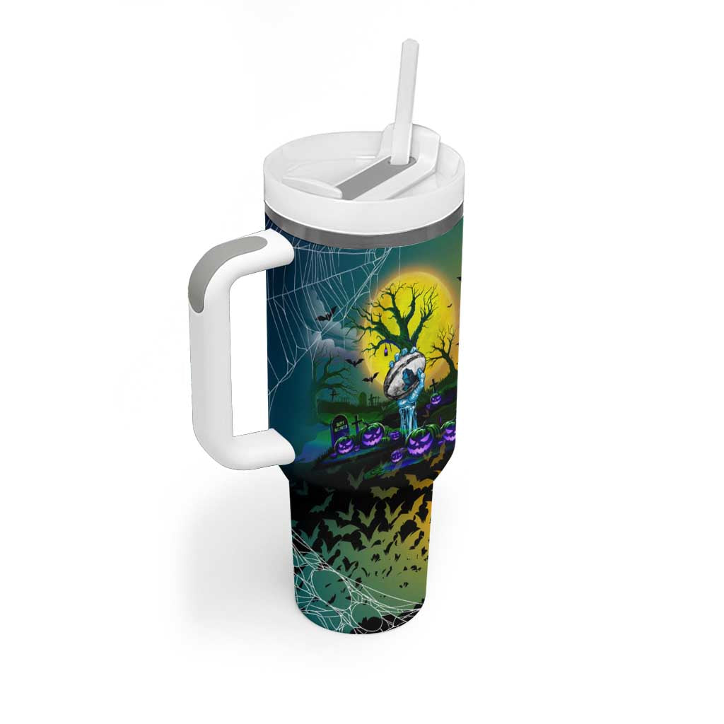 We Are Titans Halloween Tumbler With Handle Pumpkin Scary Spooky Season - Aussie Hoodie
