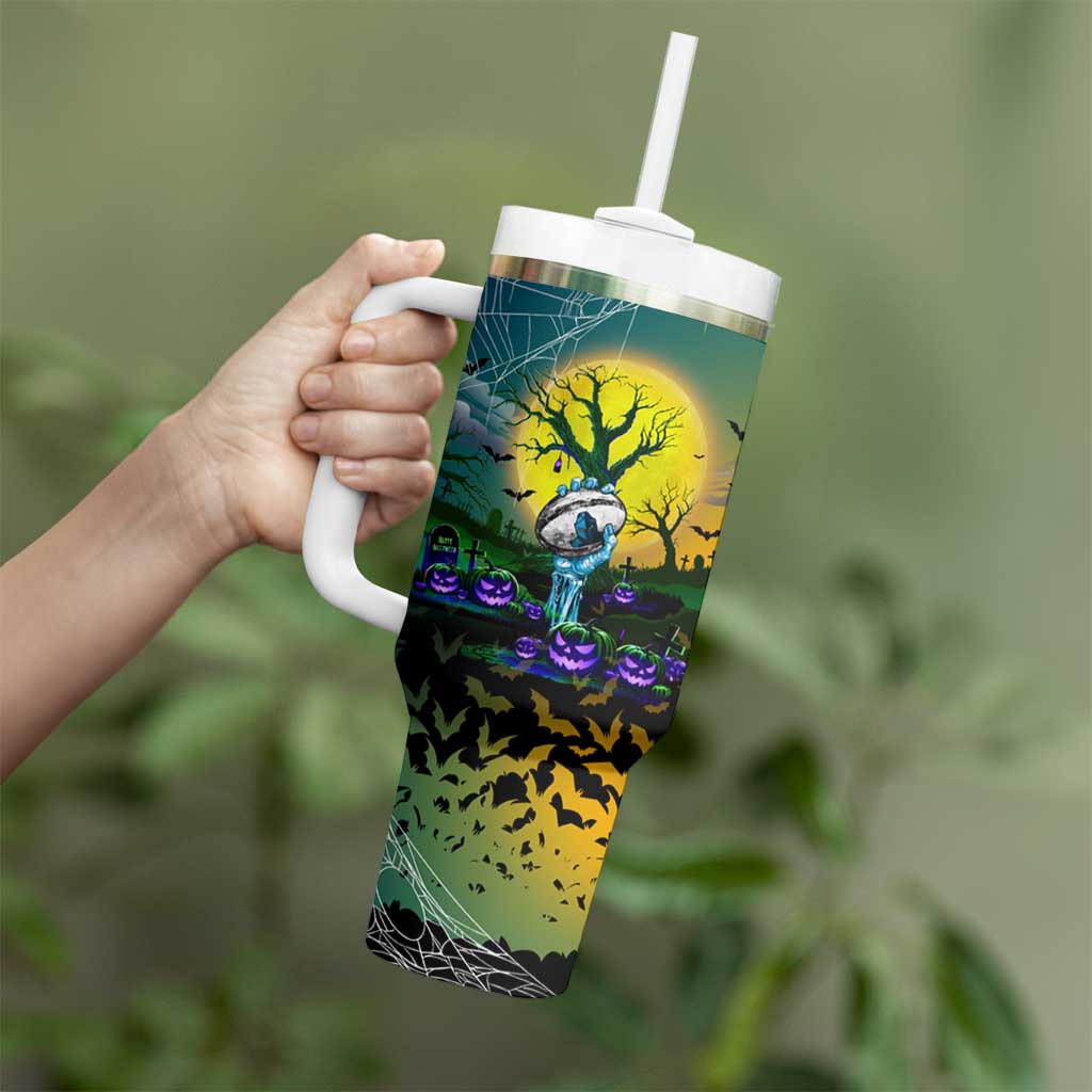 We Are Titans Halloween Tumbler With Handle Pumpkin Scary Spooky Season - Aussie Hoodie