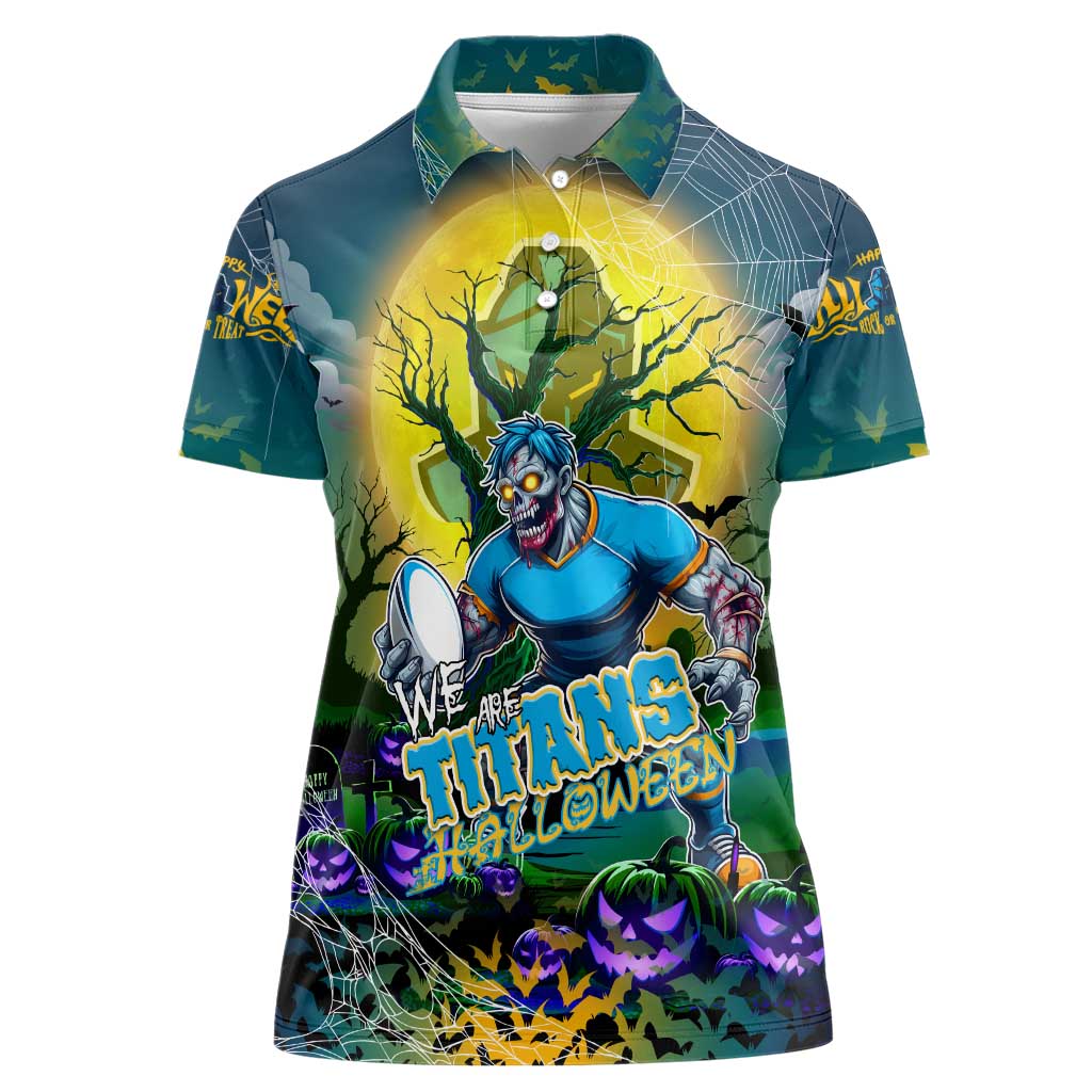We Are Titans Halloween Women Polo Shirt Pumpkin Scary Spooky Season - Aussie Hoodie