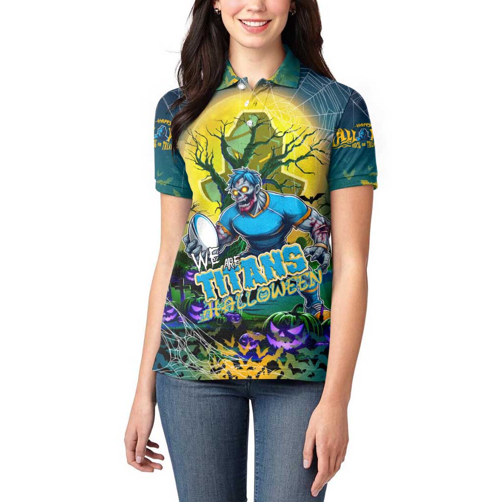 We Are Titans Halloween Women Polo Shirt Pumpkin Scary Spooky Season - Aussie Hoodie