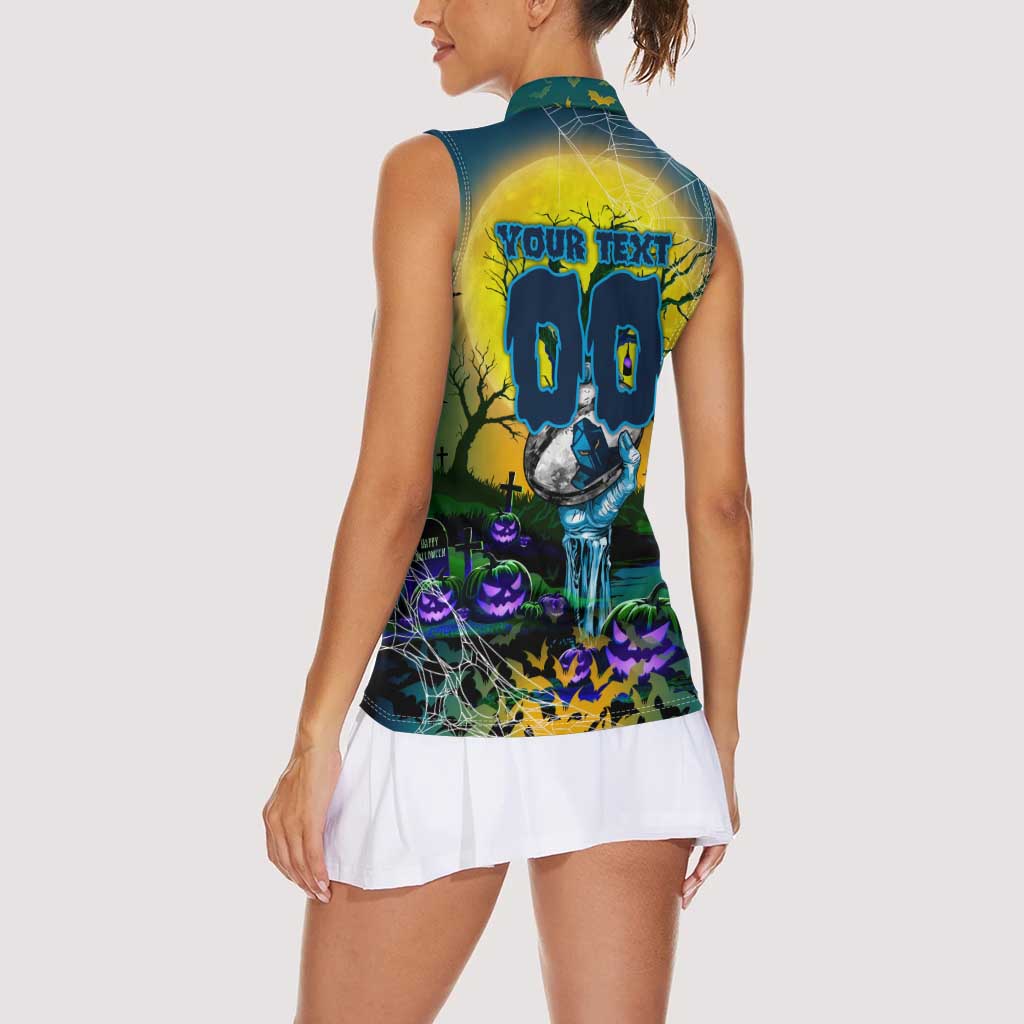 We Are Titans Halloween Women Sleeveless Polo Shirt Pumpkin Scary Spooky Season - Aussie Hoodie