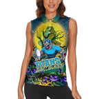 We Are Titans Halloween Women Sleeveless Polo Shirt Pumpkin Scary Spooky Season - Aussie Hoodie