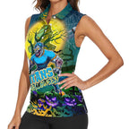 We Are Titans Halloween Women Sleeveless Polo Shirt Pumpkin Scary Spooky Season - Aussie Hoodie