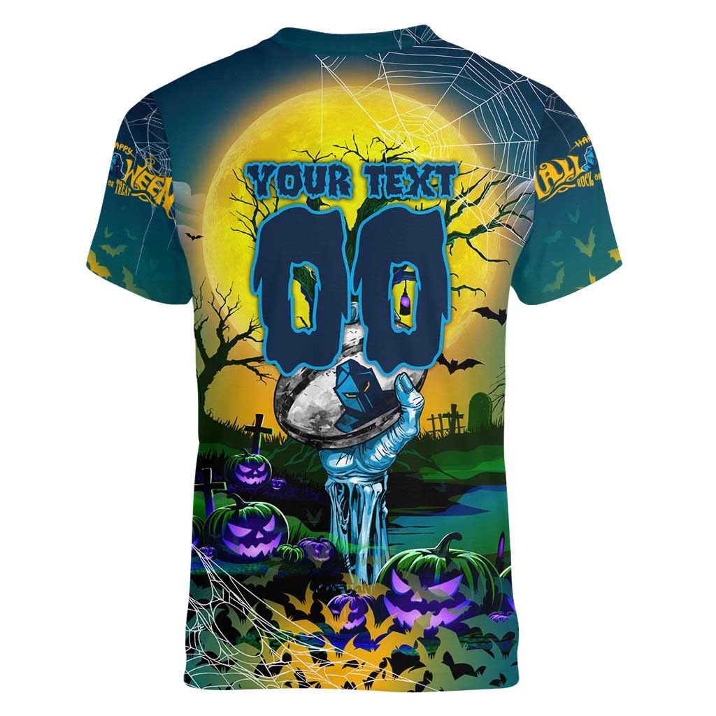 We Are Titans Halloween Women V-Neck T-Shirt Pumpkin Scary Spooky Season - Aussie Hoodie