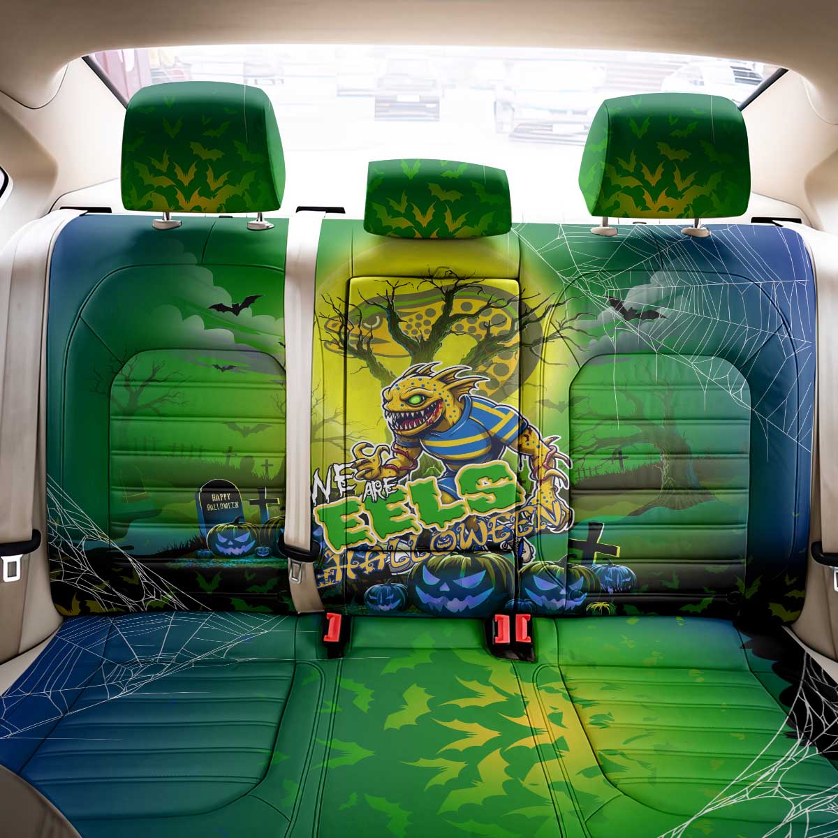 We Are Eels Halloween Back Car Seat Cover Pumpkin Scary Spooky Season - Aussie Hoodie