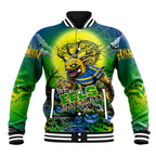 We Are Eels Halloween Baseball Jacket Pumpkin Scary Spooky Season - Aussie Hoodie