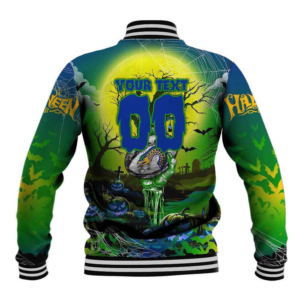 We Are Eels Halloween Baseball Jacket Pumpkin Scary Spooky Season - Aussie Hoodie