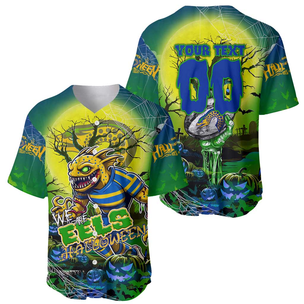 We Are Eels Halloween Baseball Jersey Pumpkin Scary Spooky Season - Aussie Hoodie