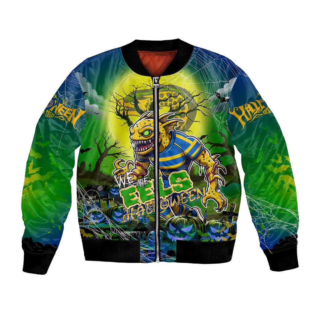 We Are Eels Halloween Bomber Jacket Pumpkin Scary Spooky Season - Aussie Hoodie