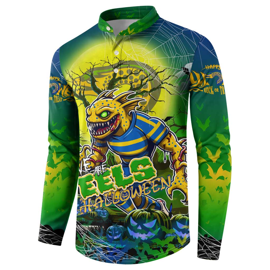 We Are Eels Halloween Button Sweatshirt Pumpkin Scary Spooky Season - Aussie Hoodie