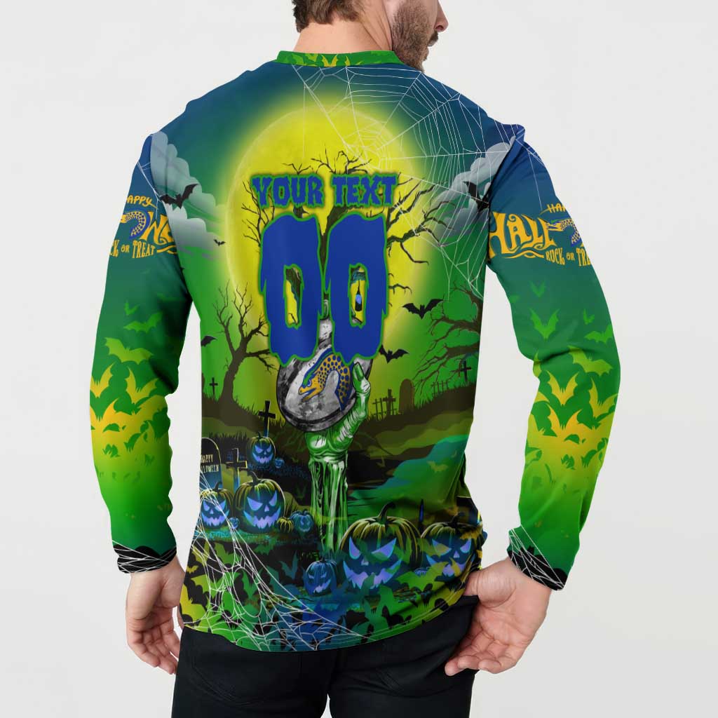 We Are Eels Halloween Button Sweatshirt Pumpkin Scary Spooky Season - Aussie Hoodie