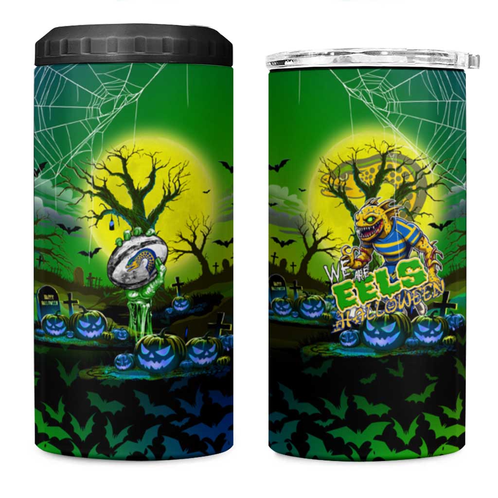 We Are Eels Halloween 4 in 1 Can Cooler Tumbler Pumpkin Scary Spooky Season - Aussie Hoodie