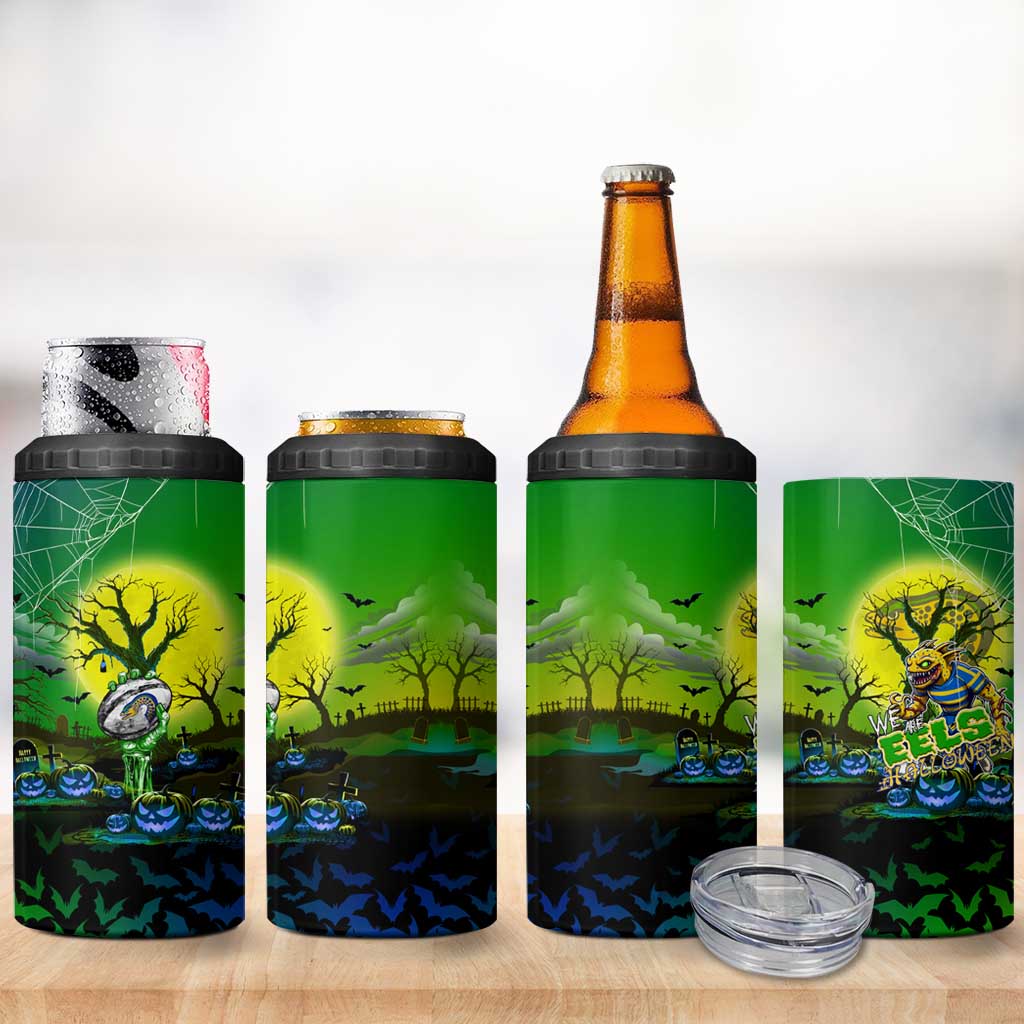 We Are Eels Halloween 4 in 1 Can Cooler Tumbler Pumpkin Scary Spooky Season - Aussie Hoodie