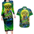We Are Eels Halloween Couples Matching Long Sleeve Bodycon Dress and Hawaiian Shirt Pumpkin Scary Spooky Season - Aussie Hoodie