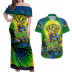 We Are Eels Halloween Couples Matching Off Shoulder Maxi Dress and Hawaiian Shirt Pumpkin Scary Spooky Season - Aussie Hoodie
