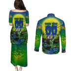 We Are Eels Halloween Couples Matching Puletasi and Long Sleeve Button Shirt Pumpkin Scary Spooky Season - Aussie Hoodie