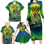 We Are Eels Halloween Family Matching Long Sleeve Bodycon Dress and Hawaiian Shirt Pumpkin Scary Spooky Season - Aussie Hoodie
