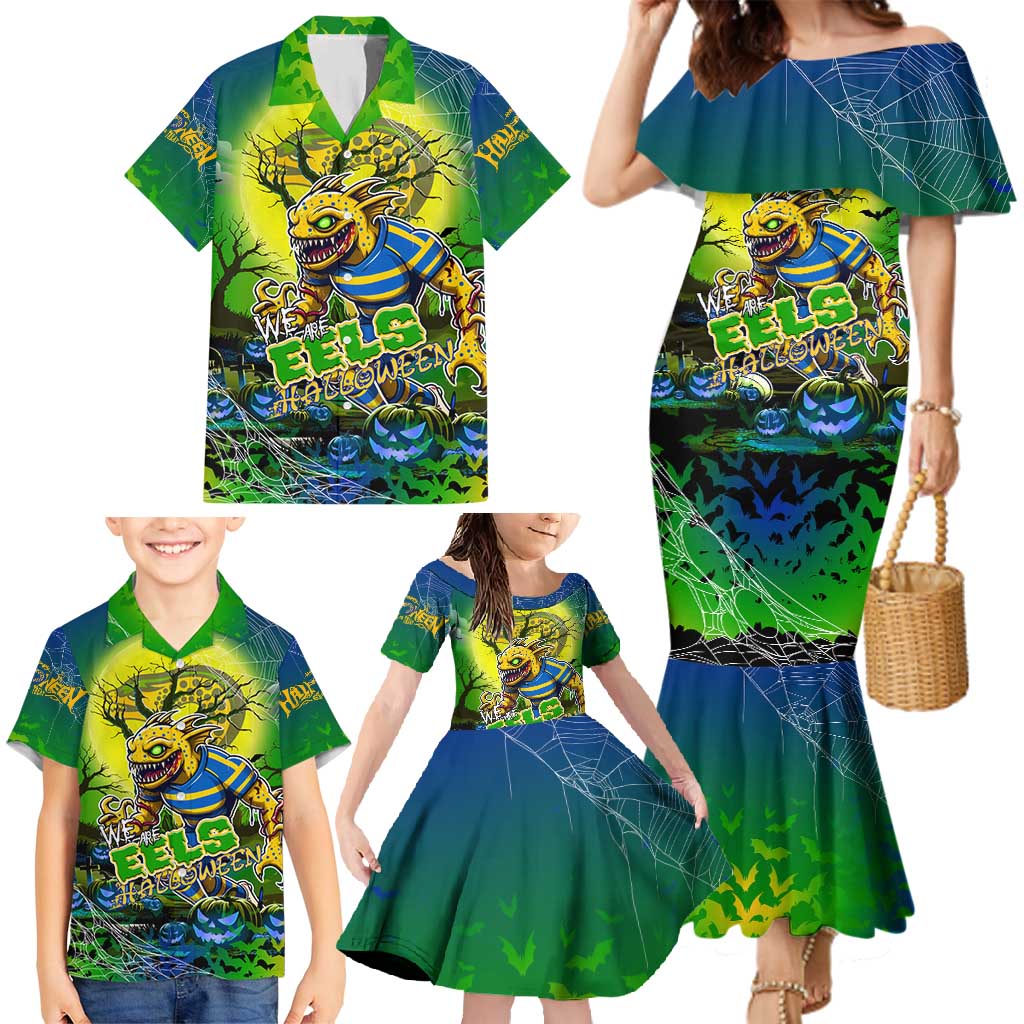 We Are Eels Halloween Family Matching Mermaid Dress and Hawaiian Shirt Pumpkin Scary Spooky Season - Aussie Hoodie