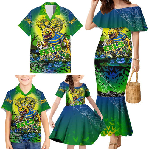We Are Eels Halloween Family Matching Mermaid Dress and Hawaiian Shirt Pumpkin Scary Spooky Season - Aussie Hoodie