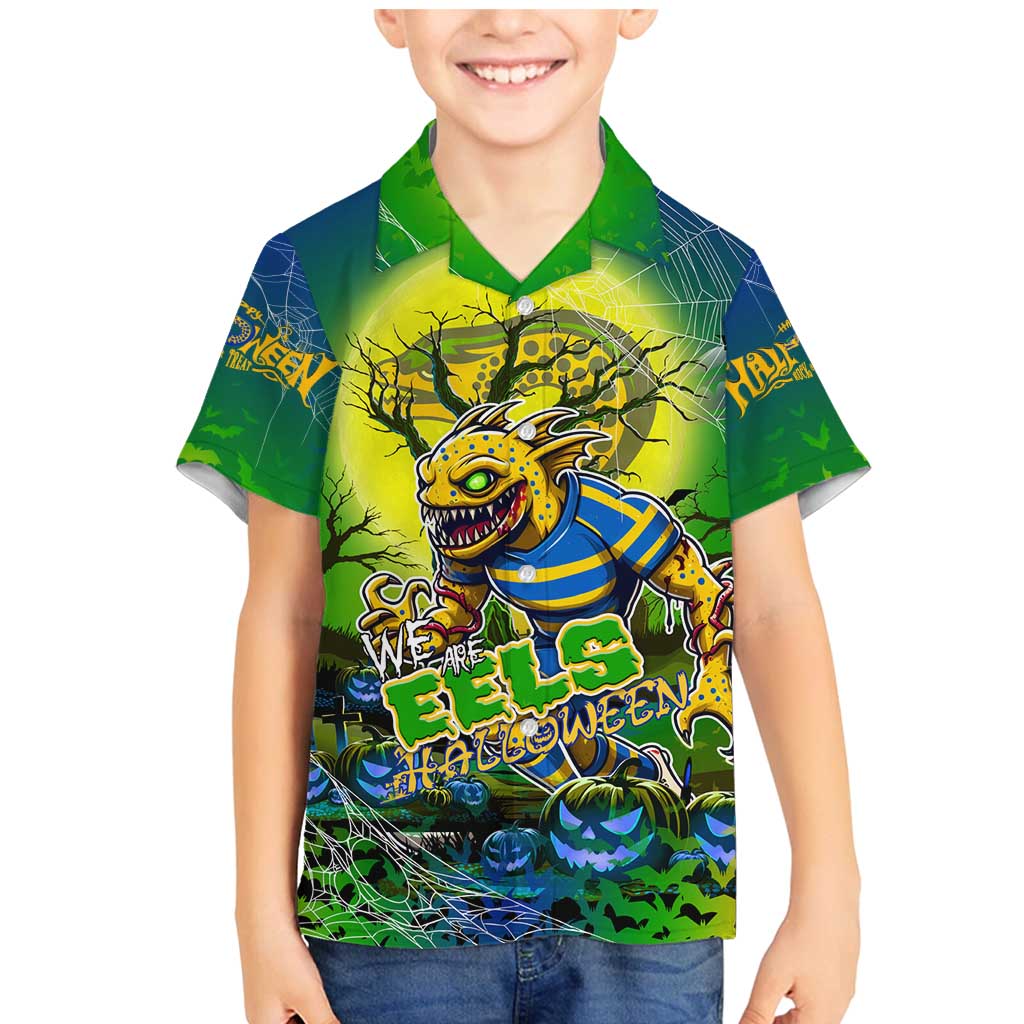 We Are Eels Halloween Family Matching Mermaid Dress and Hawaiian Shirt Pumpkin Scary Spooky Season - Aussie Hoodie