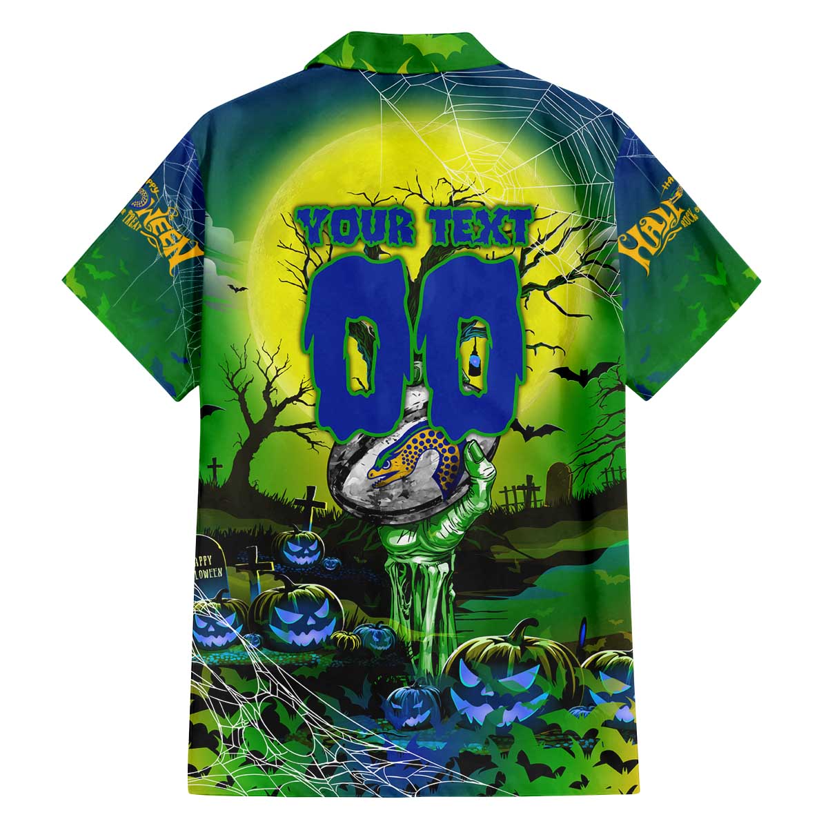 We Are Eels Halloween Family Matching Off The Shoulder Long Sleeve Dress and Hawaiian Shirt Pumpkin Scary Spooky Season - Aussie Hoodie