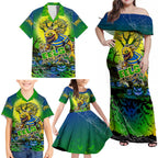 We Are Eels Halloween Family Matching Off Shoulder Maxi Dress and Hawaiian Shirt Pumpkin Scary Spooky Season - Aussie Hoodie