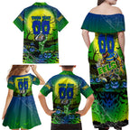 We Are Eels Halloween Family Matching Off Shoulder Maxi Dress and Hawaiian Shirt Pumpkin Scary Spooky Season - Aussie Hoodie