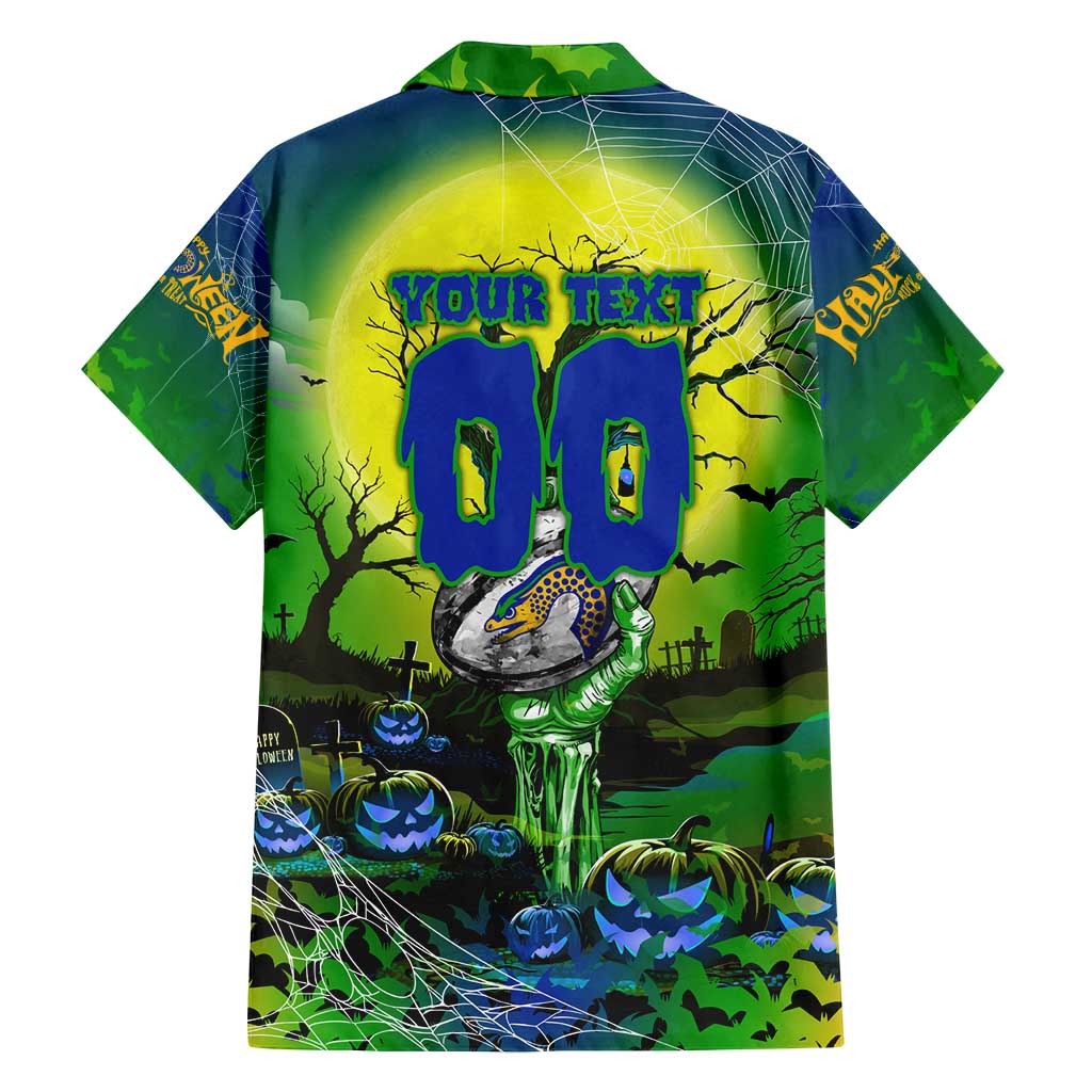 We Are Eels Halloween Family Matching Off Shoulder Maxi Dress and Hawaiian Shirt Pumpkin Scary Spooky Season - Aussie Hoodie