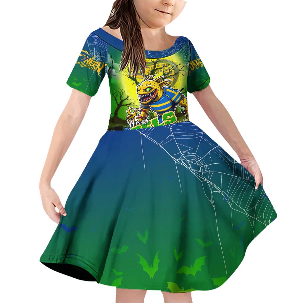 We Are Eels Halloween Family Matching Off Shoulder Short Dress and Hawaiian Shirt Pumpkin Scary Spooky Season - Aussie Hoodie