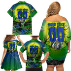We Are Eels Halloween Family Matching Off Shoulder Short Dress and Hawaiian Shirt Pumpkin Scary Spooky Season - Aussie Hoodie