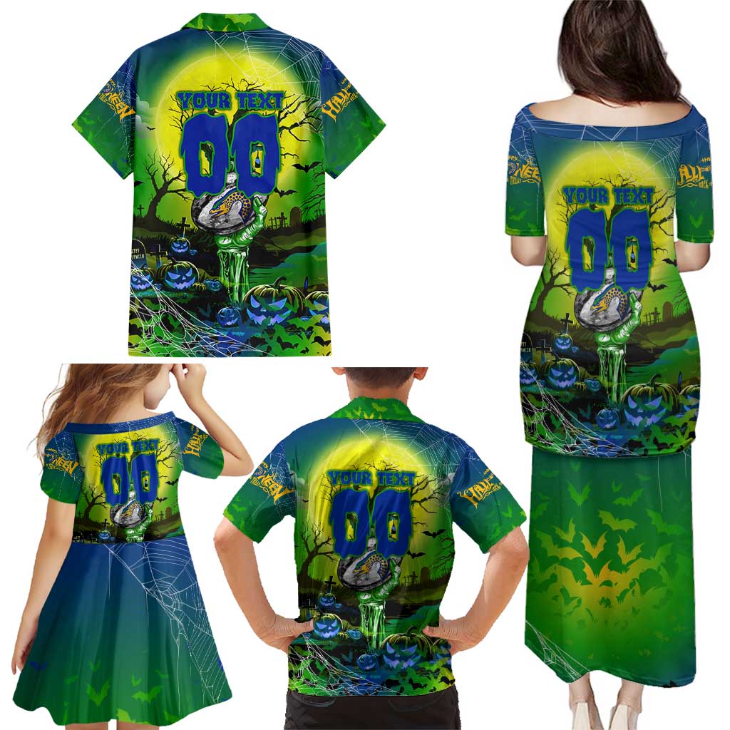 We Are Eels Halloween Family Matching Puletasi and Hawaiian Shirt Pumpkin Scary Spooky Season - Aussie Hoodie