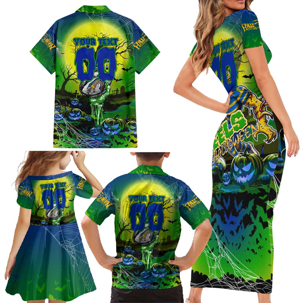 We Are Eels Halloween Family Matching Short Sleeve Bodycon Dress and Hawaiian Shirt Pumpkin Scary Spooky Season - Aussie Hoodie