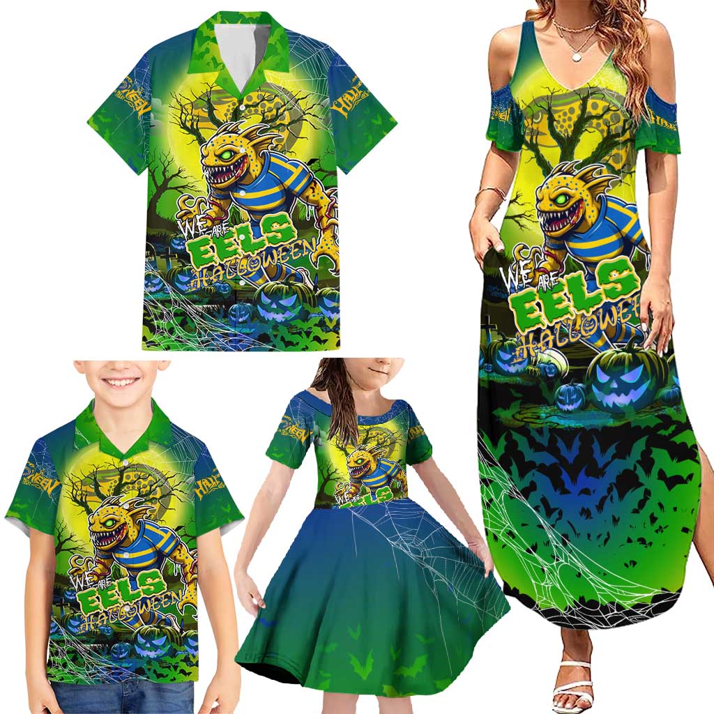 We Are Eels Halloween Family Matching Summer Maxi Dress and Hawaiian Shirt Pumpkin Scary Spooky Season - Aussie Hoodie
