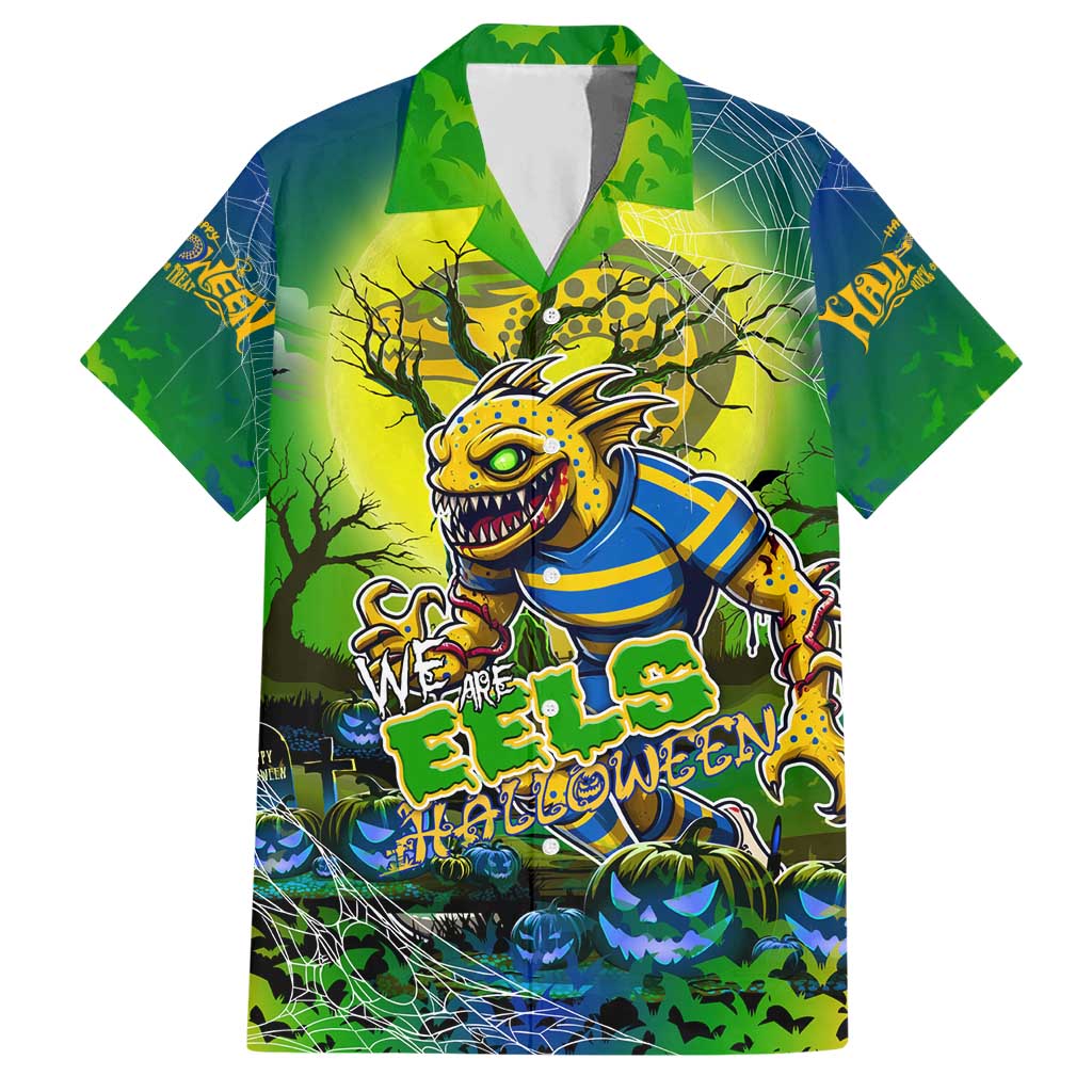 We Are Eels Halloween Hawaiian Shirt Pumpkin Scary Spooky Season - Aussie Hoodie