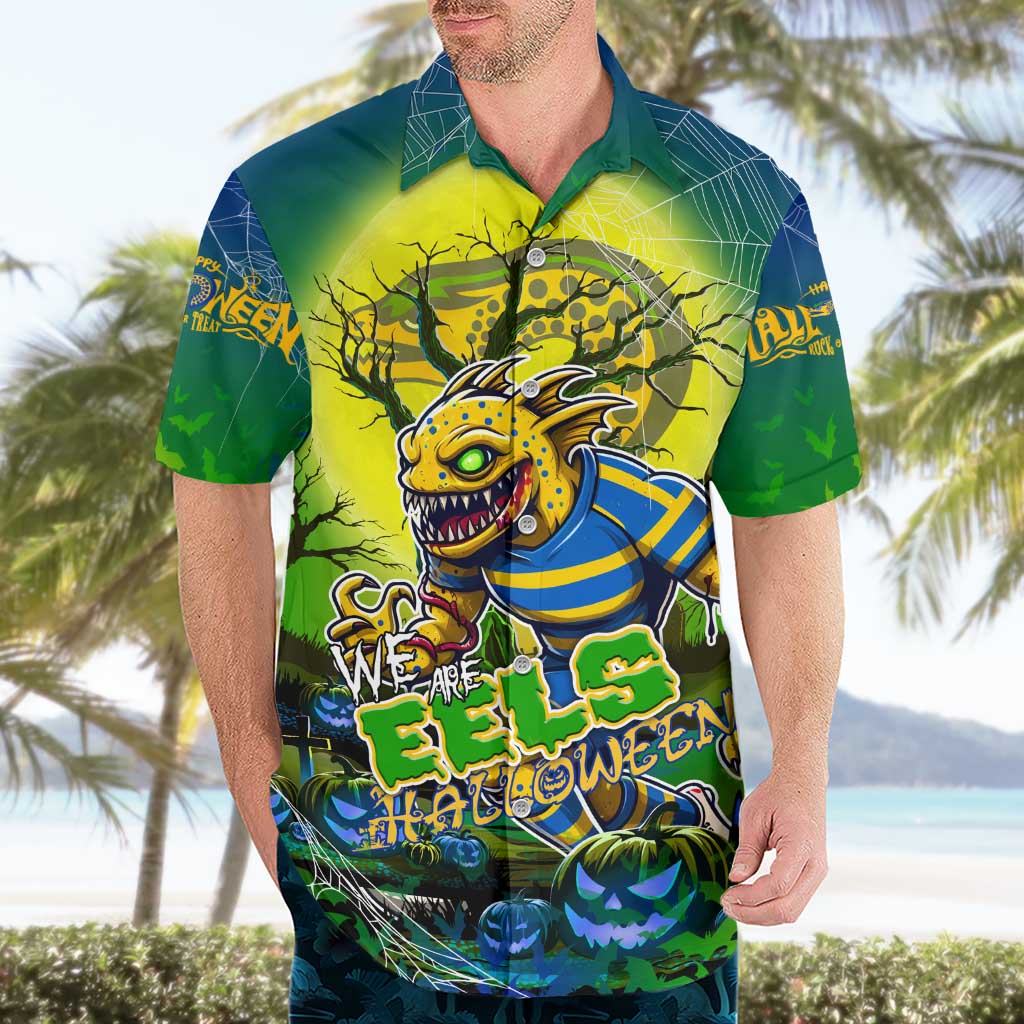 We Are Eels Halloween Hawaiian Shirt Pumpkin Scary Spooky Season - Aussie Hoodie