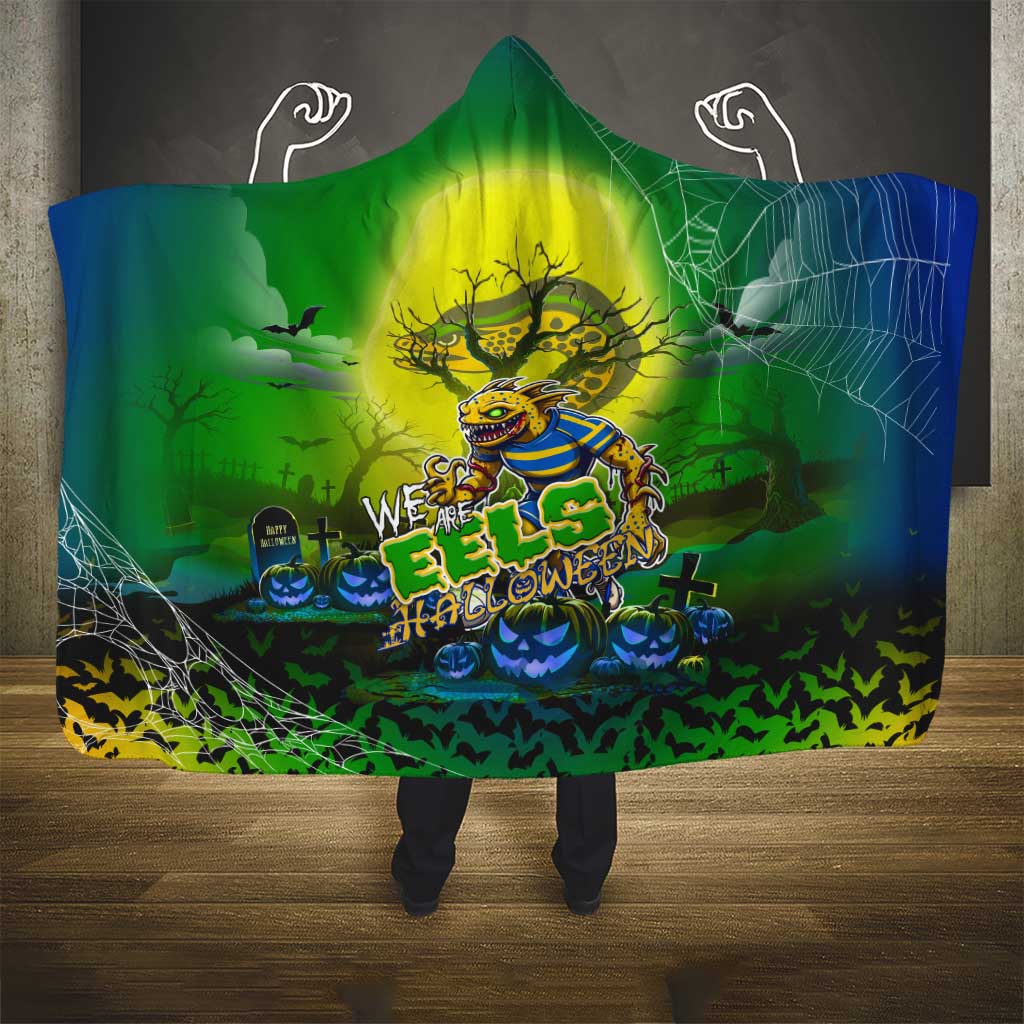 We Are Eels Halloween Hooded Blanket Pumpkin Scary Spooky Season - Aussie Hoodie