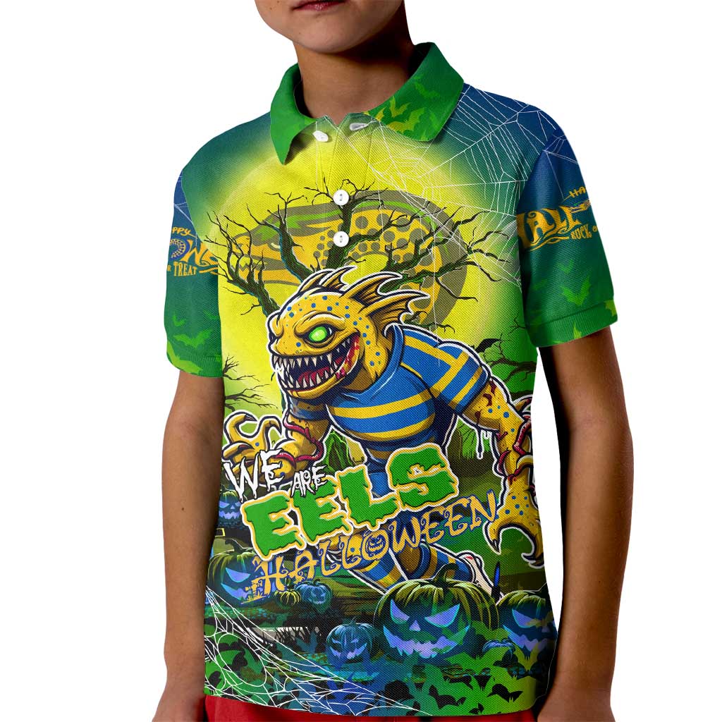 We Are Eels Halloween Kid Polo Shirt Pumpkin Scary Spooky Season - Aussie Hoodie
