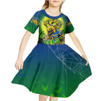 We Are Eels Halloween Kid Short Sleeve Dress Pumpkin Scary Spooky Season - Aussie Hoodie