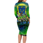 We Are Eels Halloween Long Sleeve Bodycon Dress Pumpkin Scary Spooky Season - Aussie Hoodie