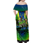 We Are Eels Halloween Off Shoulder Maxi Dress Pumpkin Scary Spooky Season - Aussie Hoodie