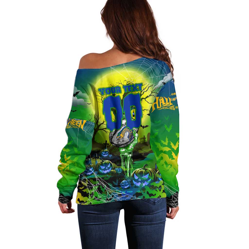We Are Eels Halloween Off Shoulder Sweater Pumpkin Scary Spooky Season - Aussie Hoodie
