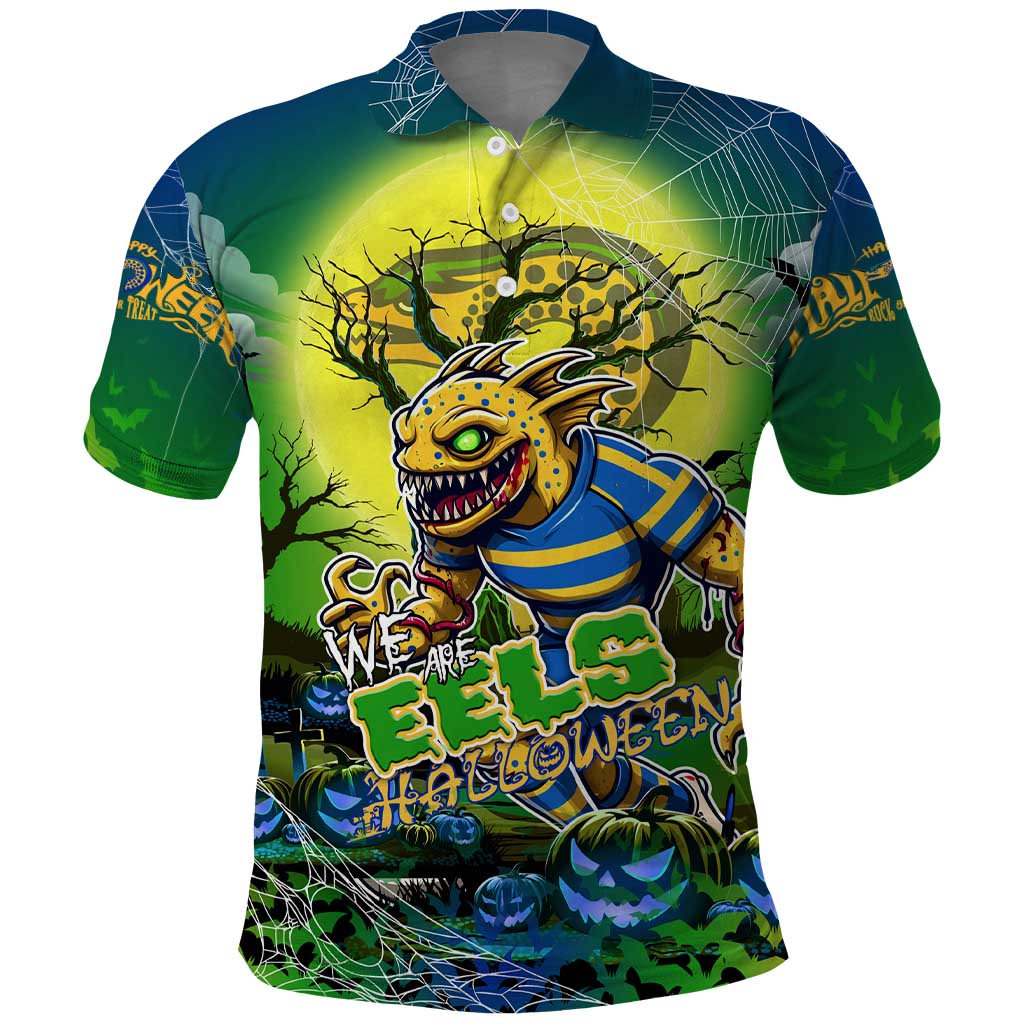 We Are Eels Halloween Polo Shirt Pumpkin Scary Spooky Season - Aussie Hoodie