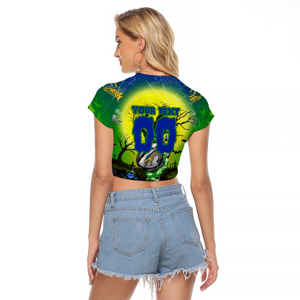 We Are Eels Halloween Raglan Cropped T Shirt Pumpkin Scary Spooky Season - Aussie Hoodie